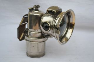 Vintage Stunning British Miller Made Bola Carbide Bicycle Lamp