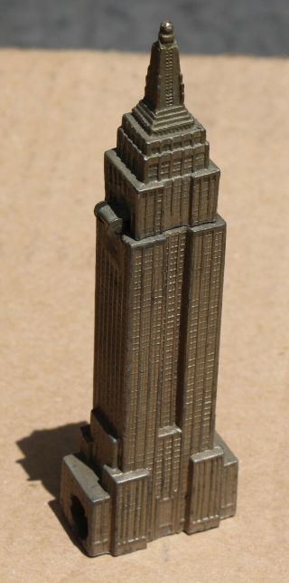 Antique Art Deco Empire State Building Lighter & Pencil Sharpener Souvenir RARE 2