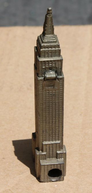 Antique Art Deco Empire State Building Lighter & Pencil Sharpener Souvenir RARE 3