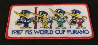 1987 Fis World Cup Furano Vintage Ski Patch Hokkaido Japan Travel Souvenir