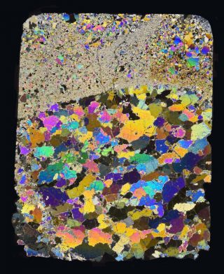 Meteorite Thin Section - Nwa 5480 - Olivine Diogenite - Achondrite - Stunning