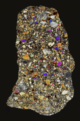 Meteorite Thin Section - Nwa 4664 - Diogenite - Achondrite -