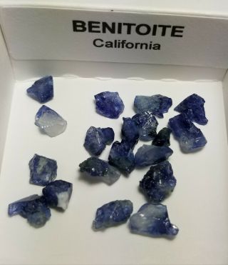 Rare benitoite crystals from the gem mine in California (BHW 31) 3
