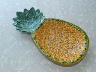 Vtg Mcm Pineapple Serving Bowl Dish Tiki Bar Anekona Made In Hawaii Luau Ceramic