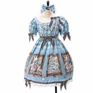 Japan Disney Store Limited Ed.  Btssb Blue Alice In Wonderland Picture Dress