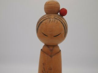 11.  8inch Japanese vintage sousaku wooden kokeshi doll signed 3