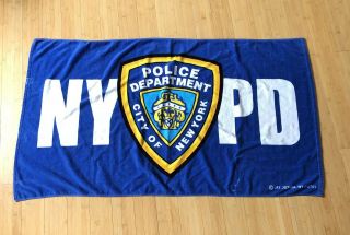 Nypd City Of York Police Department Beach Towel Blue