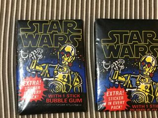 (2) 1977 Topps Star Wars Series 1 Wax Packs