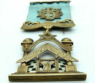Vintage Elaborate Sterling Silver Masonic Lodge Medal 35gms Not Scrap 2