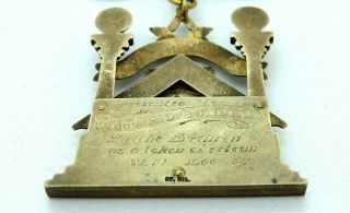 Vintage Elaborate Sterling Silver Masonic Lodge Medal 35gms Not Scrap 4