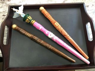 3 Great Wolf Lodge Magiquest Magic Wands Quest Wizard Pink W/lightup Unicorn Top