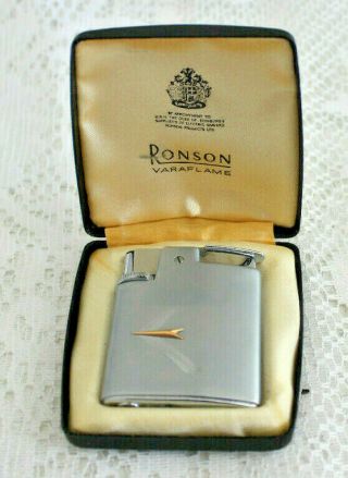 Vintage Ronson Varaflame Premier Cigarette Lighter Butane Collec