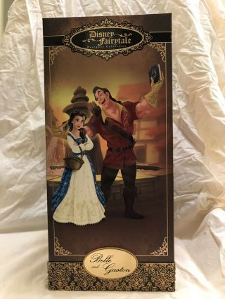 Nib Disney Fairytale Designer Limited Edition Belle And Gaston Doll Set