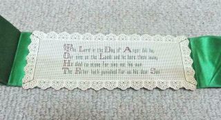 Antique Victorian Bookmark Bible Verse Sin Punched Card Cross Stitch Bookmark