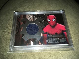 Spider - Man Homecoming Tom Holland 2017 Marvel Upper Deck Black Relic Card