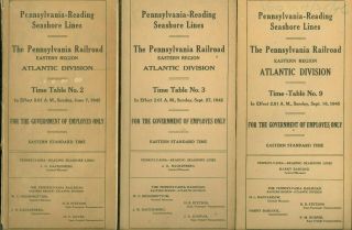 3 Pennsylvania Railroad Prr Atlantic Division Employee Timetables City Nj Prsl