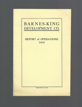 Barnes - King Development Co.  1916 Kendall,  Montana