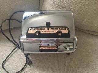 Vtg Ge General Electric Chrome Toaster Oven 45t83 Mcm Long Cord