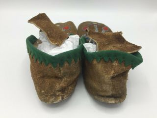 1880 ' s Native American Plains CROW Indian Floral Hide Beaded Moccasins 4