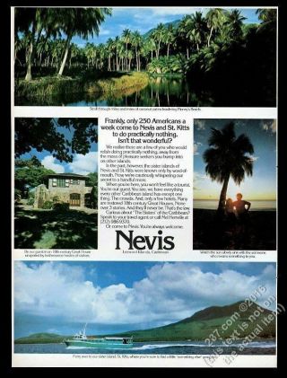 1981 St.  Kitts Nevis 4 Color Photo Vintage Travel Print Ad