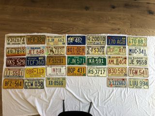Antique Usa Licence Number Plates America United States