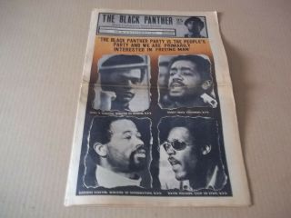 Black Panther Newspaper May 2,  1970,  16 Page So.  Cal Supplement Vg,