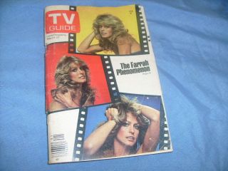 Vintage Tv Guide May 1977 Retro Farrah Faucett Cover The Farrah Phenomenon /c2