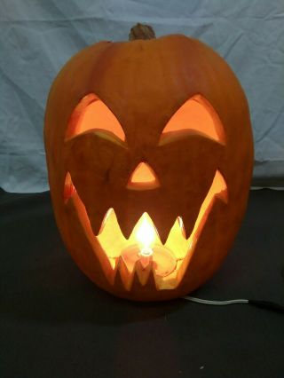 Vtg 1993 Trendmasters Halloween Jack - O - Lantern Pumpkin Light Up Foam Blow Mold