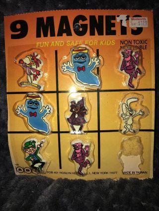 Vintage Advertising Magnets General Mills Cereal Trix Frankenberry Count Chocula