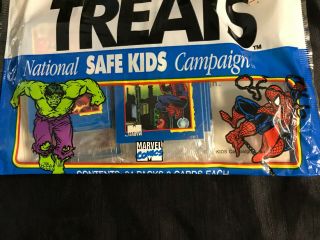 Marvel Comics National Safe Kids Trading Cards Bag 1991 - 72 Cards
