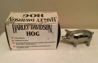 Harley - Davidson 99418 - 88v Chrome Plated Solid Brass Hog/pig Fender Ornament Nos