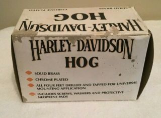Harley - Davidson 99418 - 88v Chrome Plated Solid Brass Hog/Pig Fender Ornament NOS 8