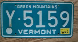 Single Vermont License Plate - 1979 - Y - 5159