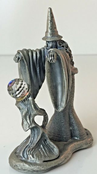 WAPW U.  K THE WIZARD OF LIGHT Pewter Figurine Signed Roger Gibbons 3036 3