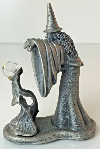 WAPW U.  K THE WIZARD OF LIGHT Pewter Figurine Signed Roger Gibbons 3036 4