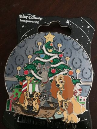 Disney Wdi Lady And The Tramp Holidays 2016 Le 250 Pin Christmas Tree Pups