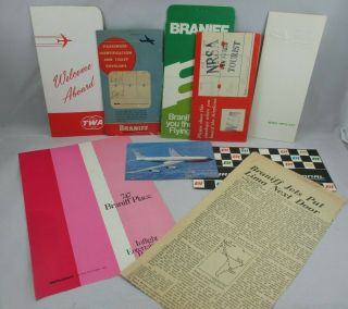 Vintage Braniff International Airways El Dorado Tickets Menu Postcard Program