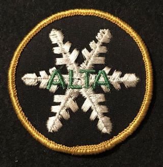 Alta Vintage Skiing Ski Patch Crest Utah Resort Souvenir Travel Ecusson