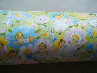 Vintage Department Store " Baby " Shower Wrapping Paper Roll 29.  75 " Width