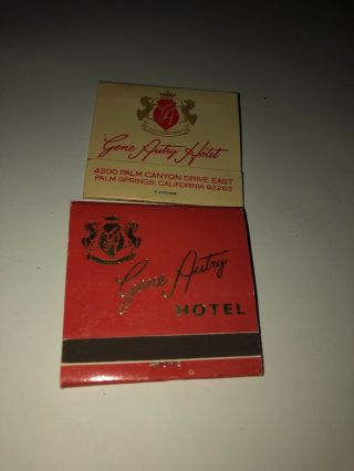 Vintage Full Matchbooks (2) Gene Autry Hotel Palm Springs