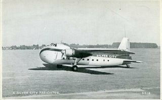 Airliner Plain Back Card Silver City B170 Bristol Freighter
