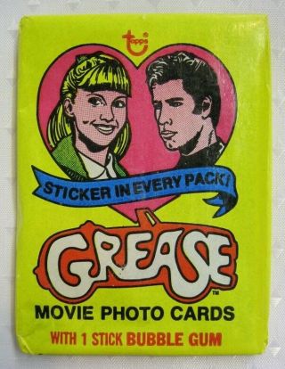 Vintage 1978 Topps Grease Movie Photo Cards Wax Pack RARE 2