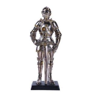 7 " Tall Medieval Knight Statue Figurine Suit Of Armor With Stand