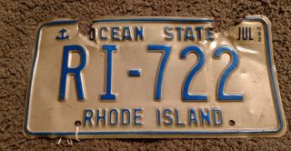Rhode Island Ocean State Ancor 92 License Plate