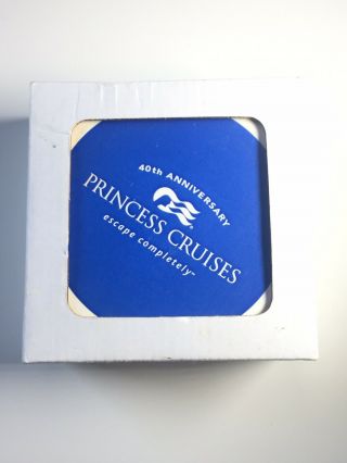 Cruise Ship Princess Cruises 40th Anniversary Ceramic Coaster Set Of 4 Nib