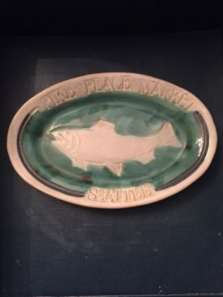 Sally Christopher Pike Place Market 10.  75 " Oval Salmon Fish Platter Seattle