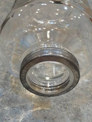 ARCADE CRYSTAL NO 4 GLASS HOPPER JAR FOR WALL MOUNT COFFEE GRINDER 4