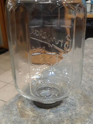 ARCADE CRYSTAL NO 4 GLASS HOPPER JAR FOR WALL MOUNT COFFEE GRINDER 6