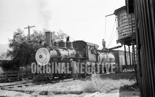 Orig 1950 Negative - Southern Pacific Narrow Gauge Sp 4 - 6 - 0 18 California Spng