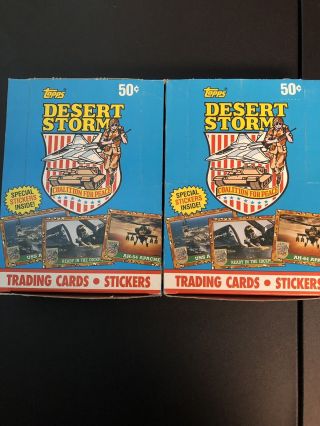 2 1991 Topps Desert Storm Hobby Boxes